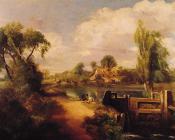 Landscape with Boys Fishing - 约翰·康斯特布尔